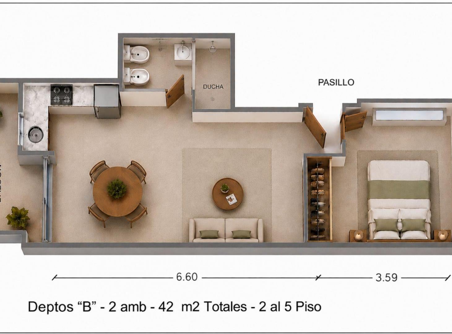 Foto de VENTA 2 AMBIENTES, BALCÓN Y COCHERA. PARQUE CHAS, imagen 5