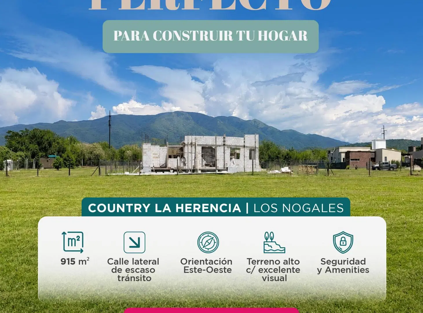 VENTA HERMOSO LOTE CENTRAL EN COUNTRY LA HERENCIA – LOS NOGALES 5