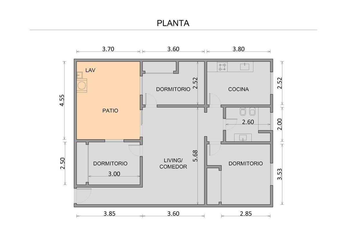 VENTA PH 4 AMBIENTES EN MONTE CASTRO CON PATIO