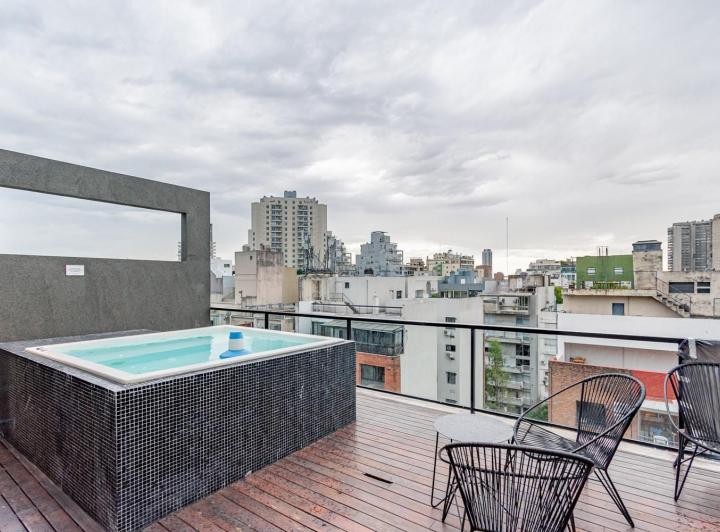 Alquiler departamento semipiso Palermo 1 ambiente SUM Parrilla Laundry Jacuzzi 3
