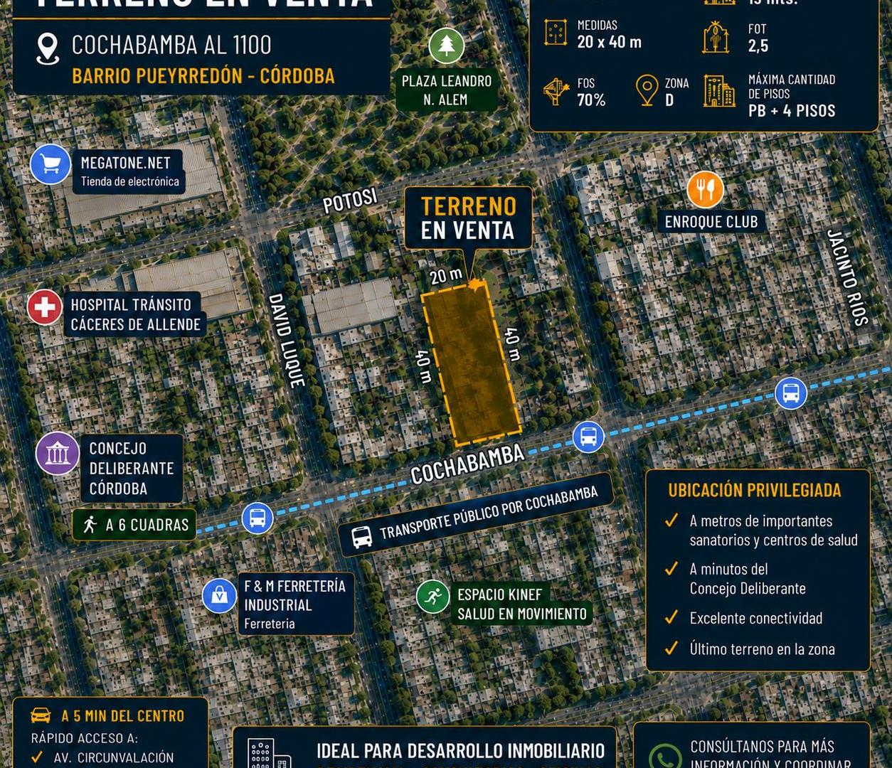 Foto de ÚLTIMO LOTE EN VENTA EN LA ZONA, BARRIO PUEYRREDÓN - IDEAL PARA INVERSIÓN - 800m2, imagen 3