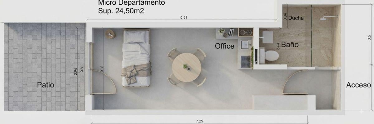 Foto de Monoambiente en alquiler en Vistalba, imagen 5