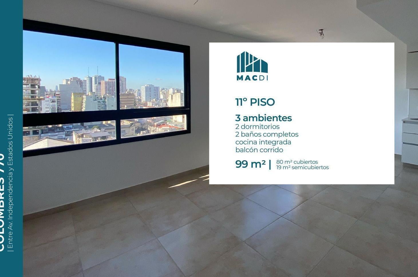 Excelente Departamento 3 ambientes a estrenar en Venta en Boedo