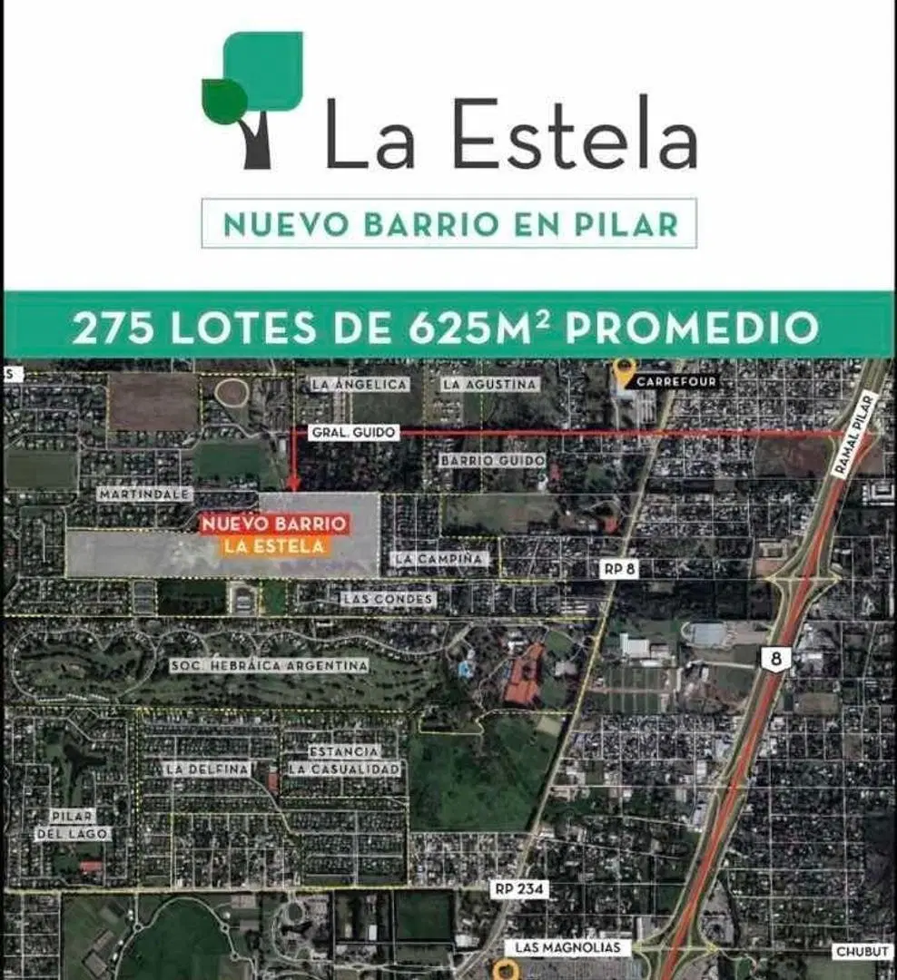 MLM. Increíble lote a arroyo en Barrio La Estela, Pilar 2