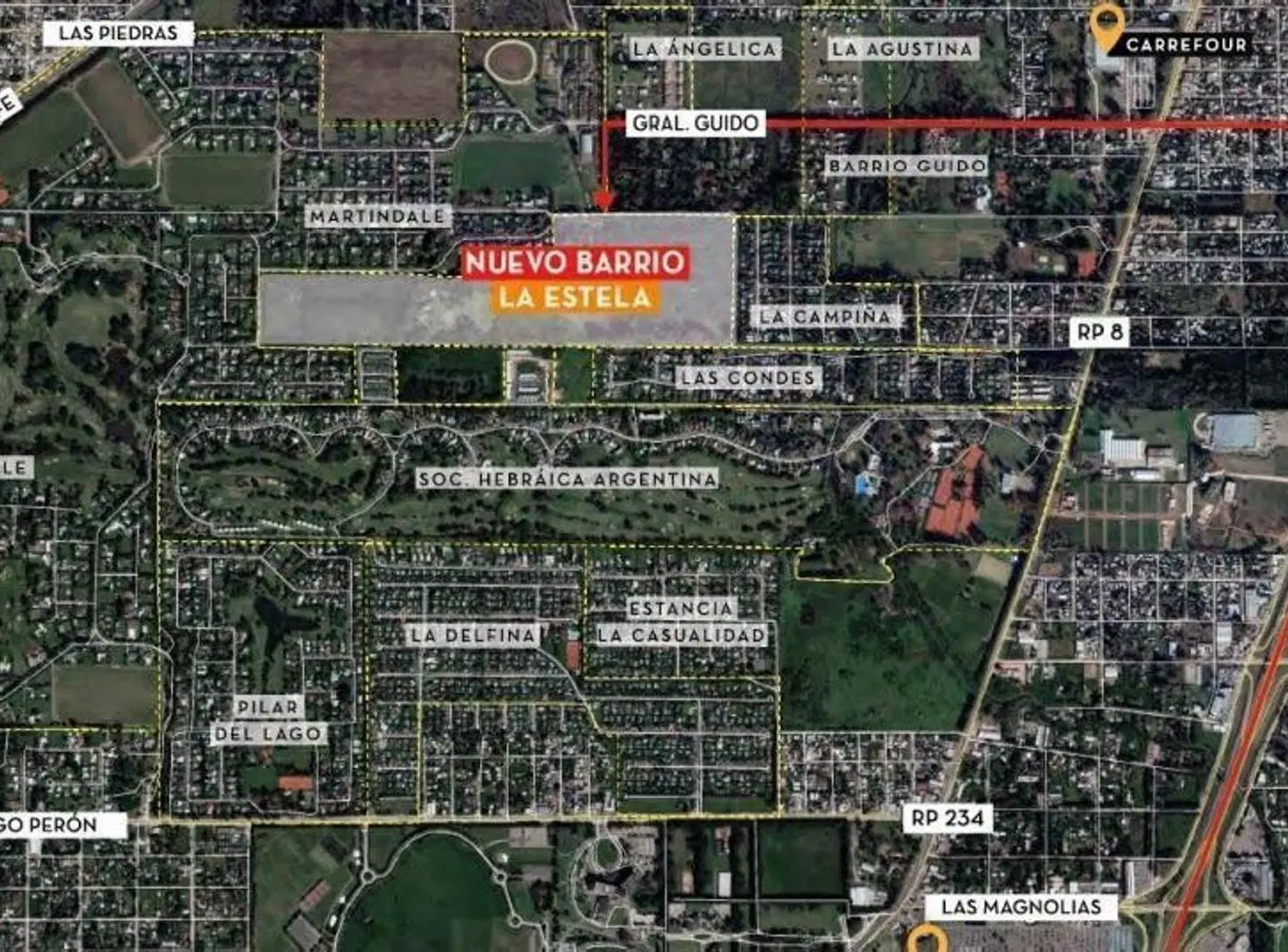 GLM. Venta lote en el Barrio La Estela, Pilar 3