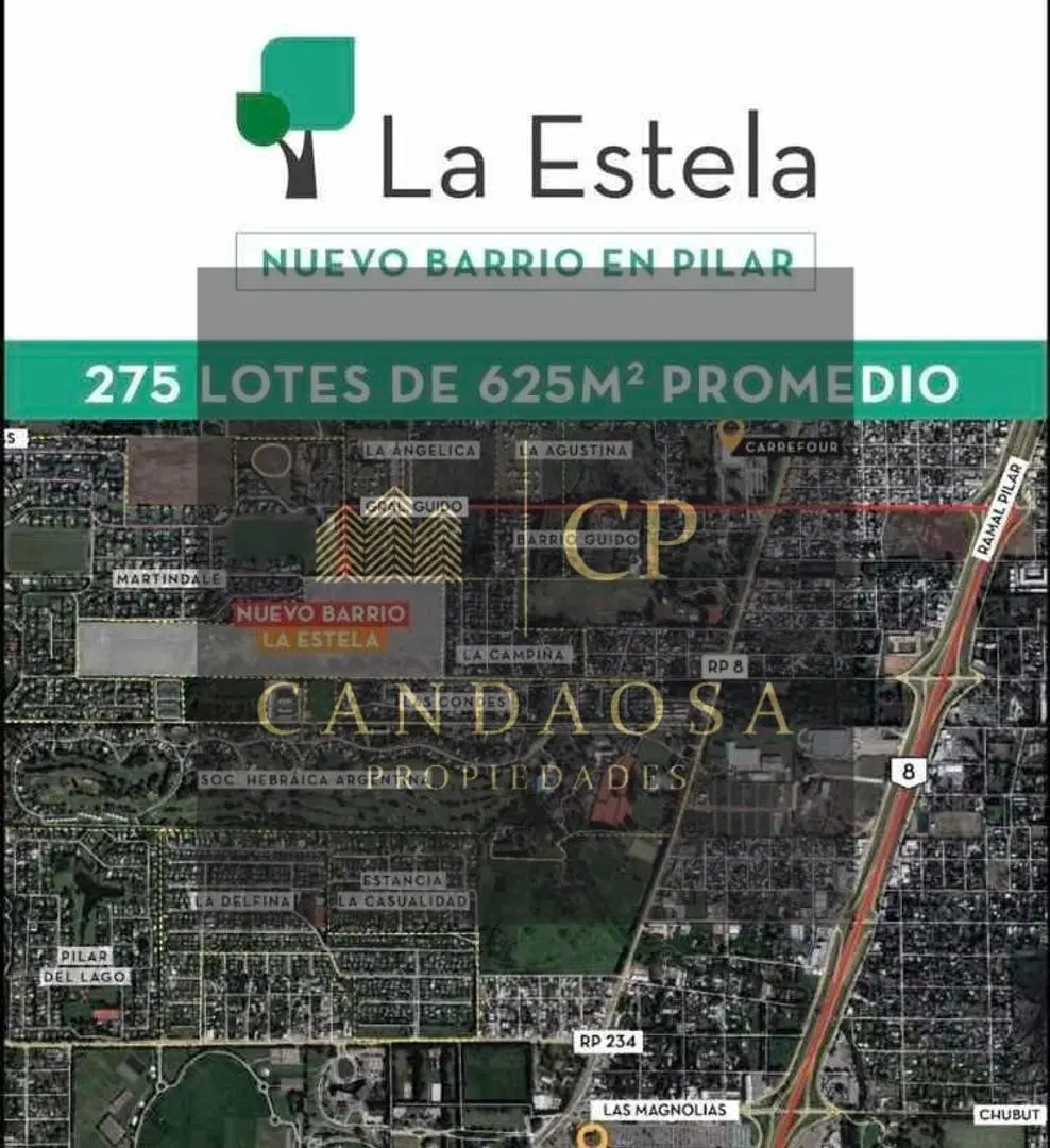 MLM. Lote interno en Barrio La Estela, Pilar 1