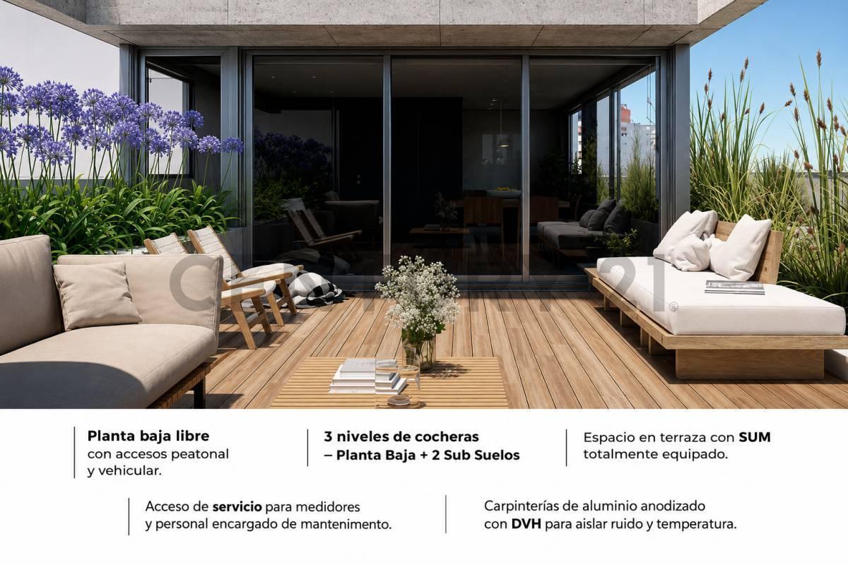 Foto de Semipiso de 3 dormitorios a la venta con terraza propia frente al Parque San Martín EN POZO, imagen 2