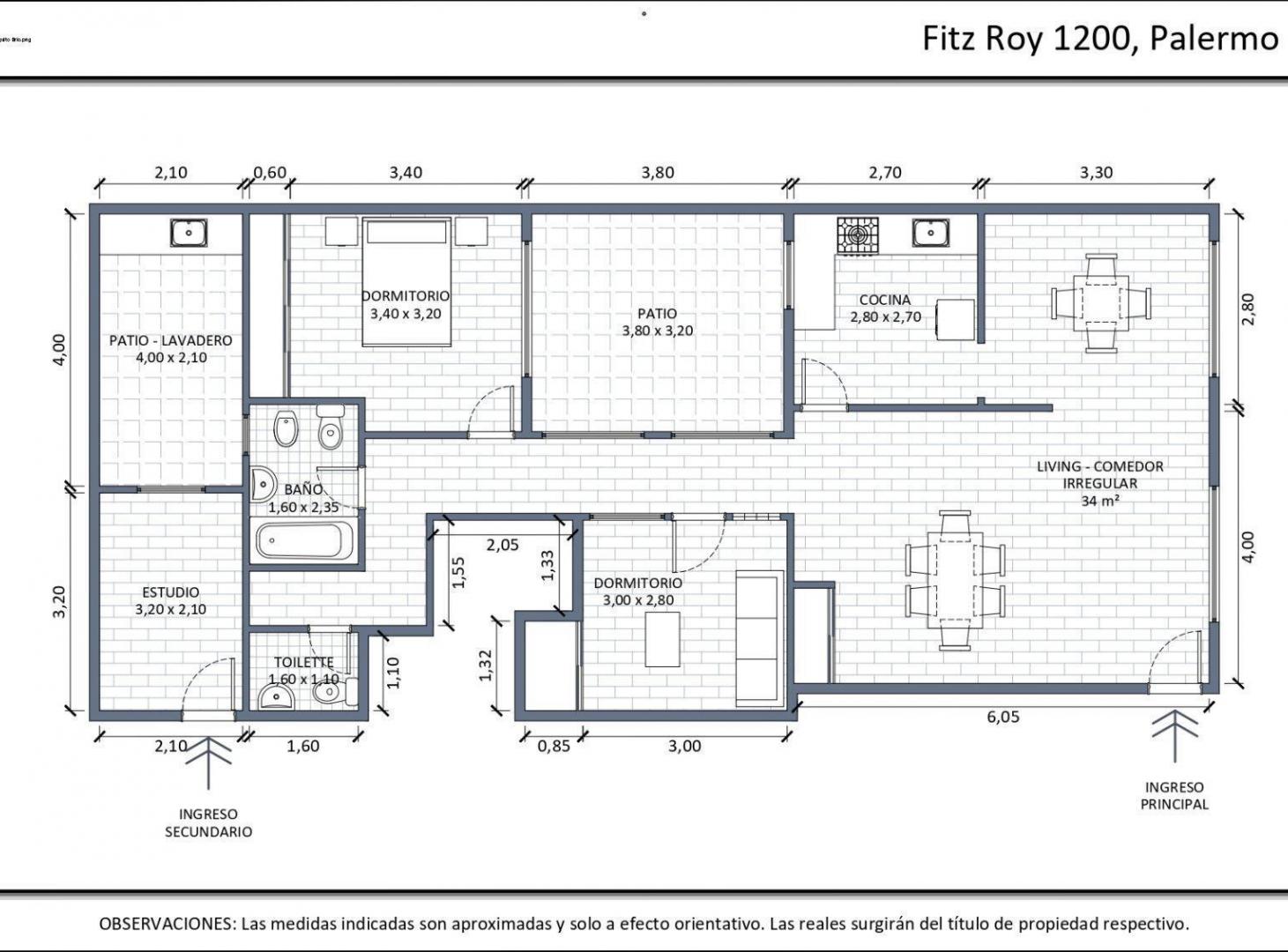Foto de VENTA DEPARTAMENTO 4 AMBIENTES CON PATIO EN PALERMO, imagen 2