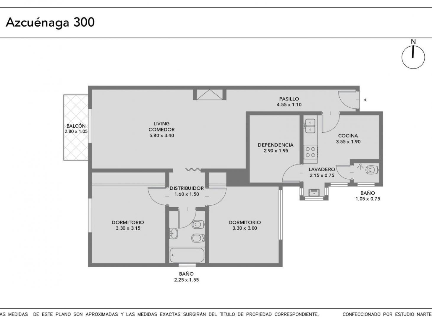 Foto de VENTA DPTO. DE 3 AMBIENTES C/DEPENDENCIA Y BALCÓN AL CONTRAFRENTE EN, imagen 2