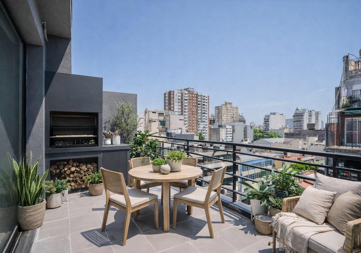 Departamento a estrenar - Balcón terraza - Almagro