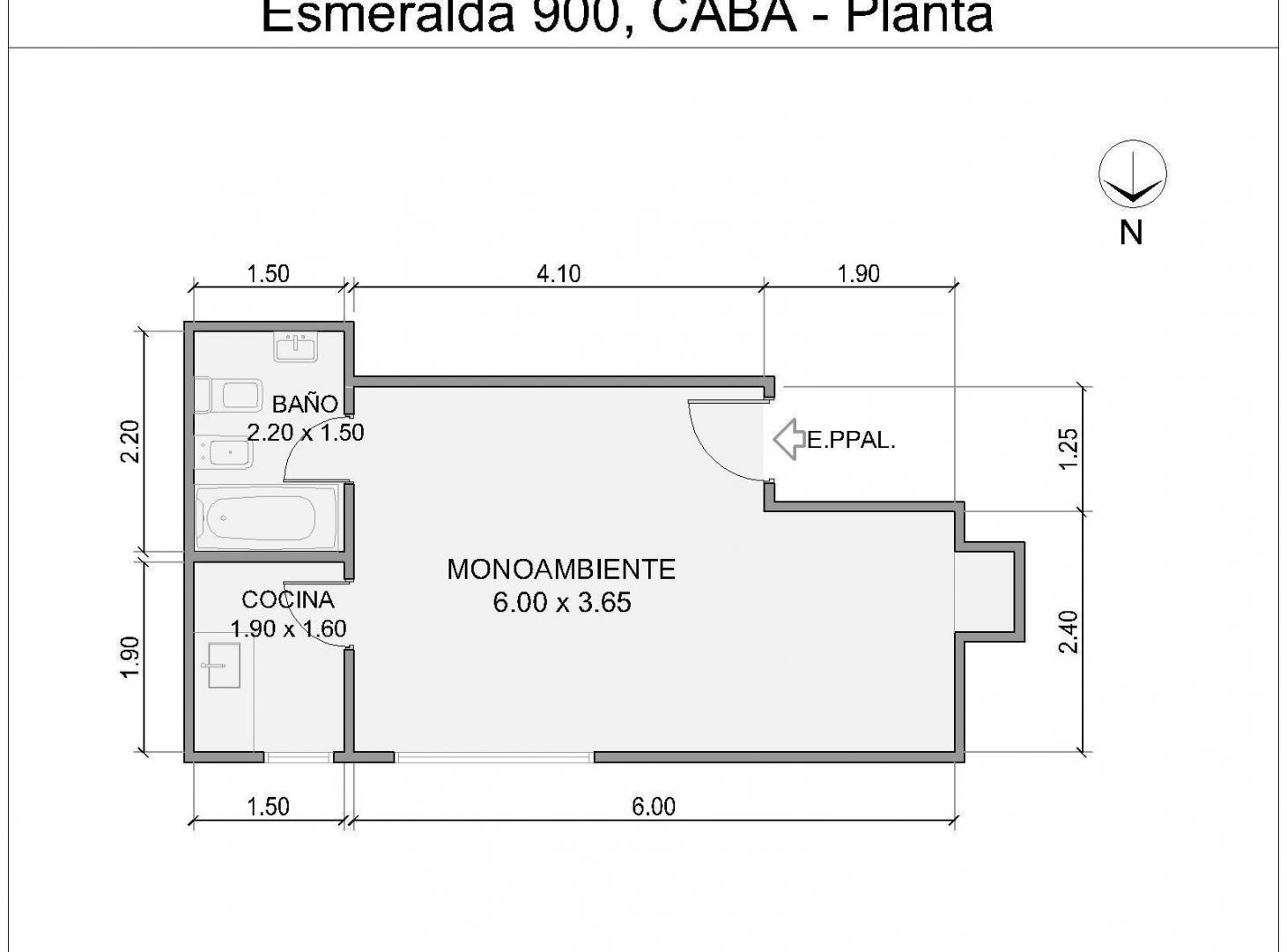 Excelente Monoamiente en un 7mo piso en la zona mas linda de Retiro