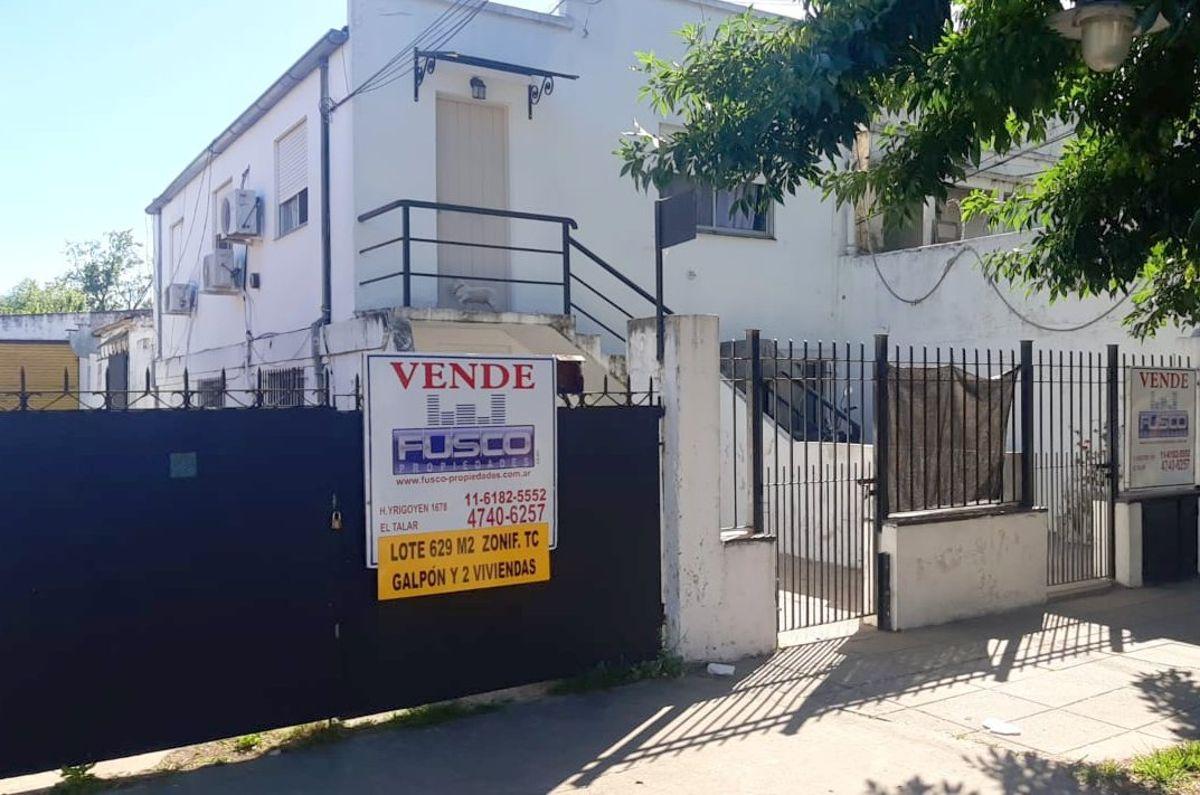 Inmueble COMERCIAL (Galpón más dos departamentos).- Av. Italia Nº257, Tigre.-