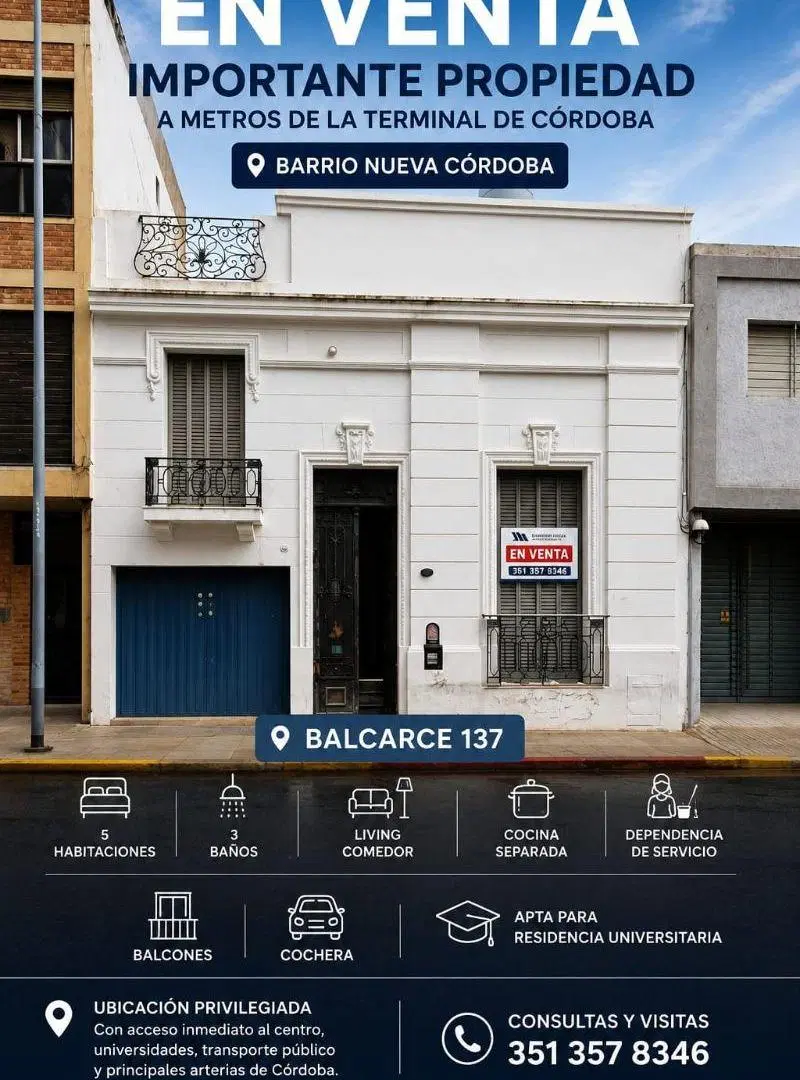 En venta, Casa de 175 m2 con 6 dormitorios IDEAL RESIDENCIA UNIVERSITARIA/HOSTEL 7