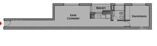 Departamento en Venta 1 Dormitorio en Martin con Balcón