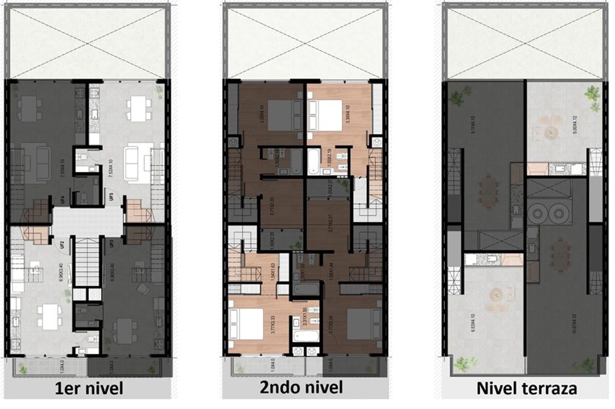 PHs de 2 amb. en DÚPLEX, con 2 baños y TERRAZA propia, SIN EXPENSAS. Super Luminosos!!!!
2 Unidades