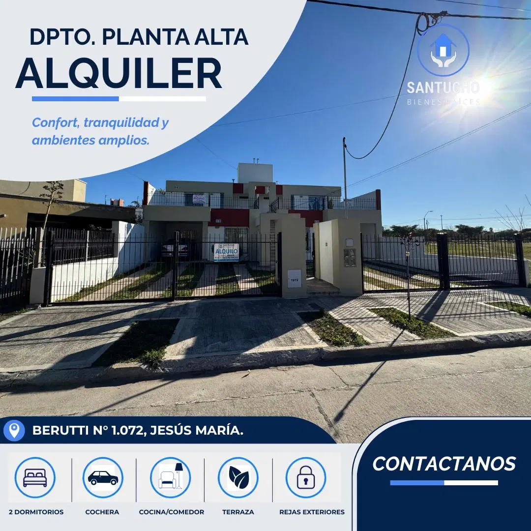 ️ ALQUILER / DPTO. N°4 PLANTA ALTA ️ 8