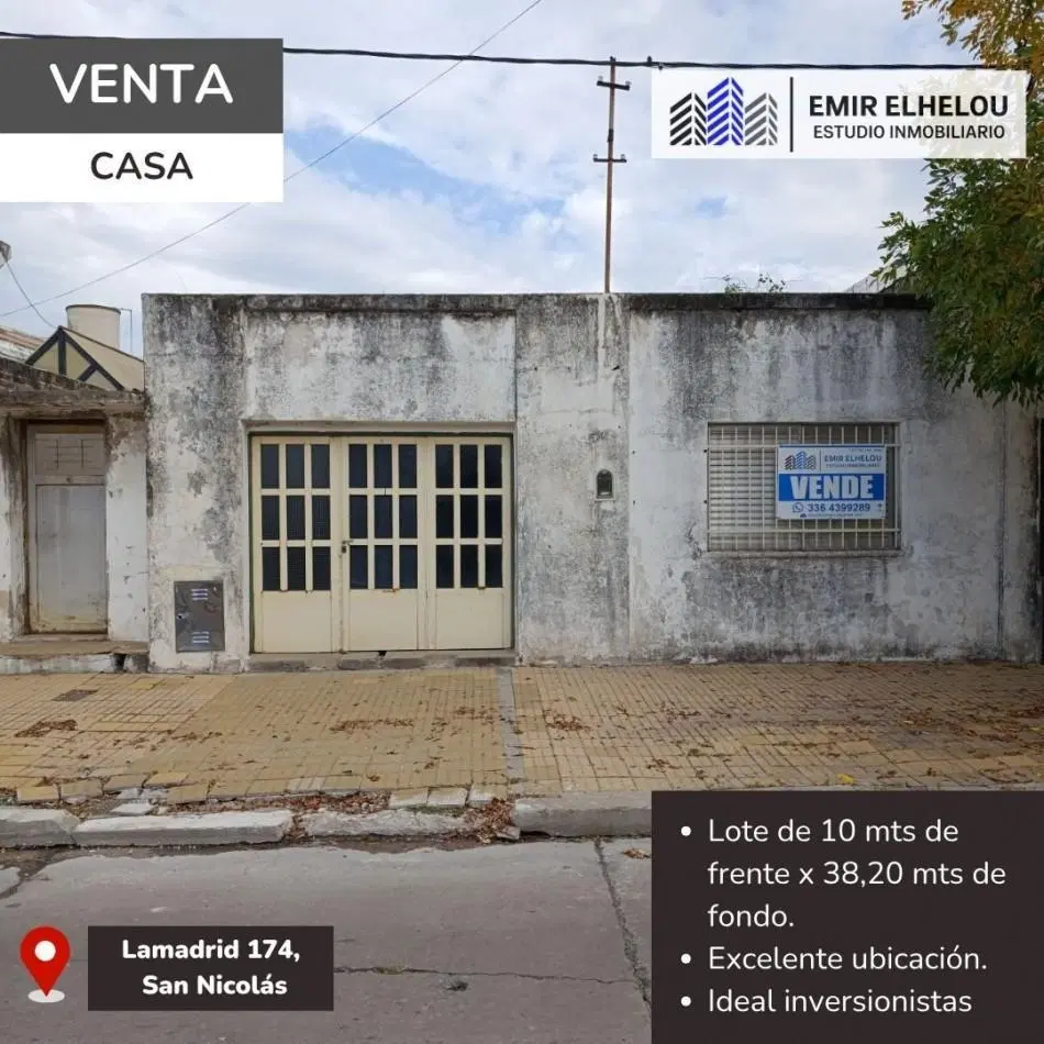 Casa a reciclar en amplio lote en Lamadrid 174 4