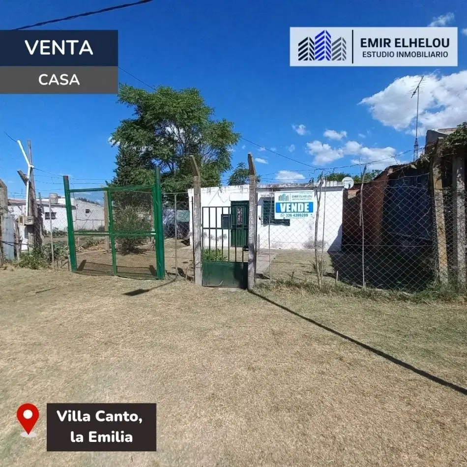Casa de 2 dormitorios en gran lote en Villa Canto 3