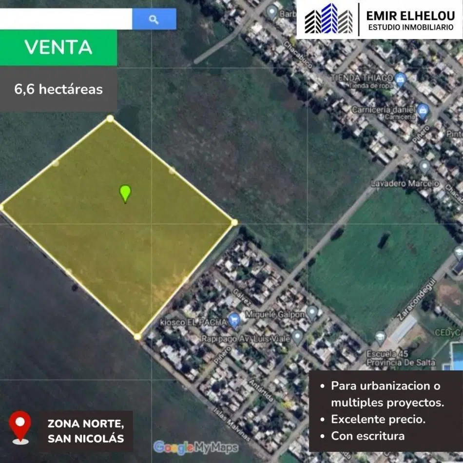 Fraccion de campo de 6,6 hectareas en San Nicolas (Zona urbana) 1