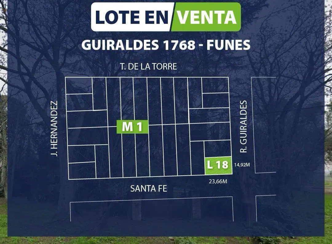 Terreno en Funes Garita 14 - Zona con gas Natural 1