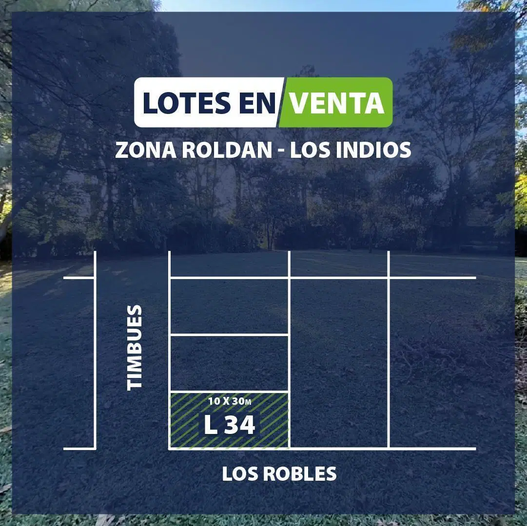 Venta de Terreno - Lote en Roldan - los Indios 3