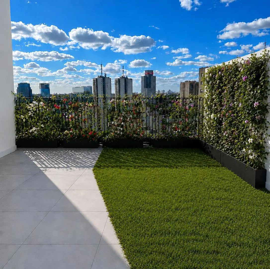 2 Ambientes con vista abierta y balcon aterrazado - Piscina y solarium piso 13 8