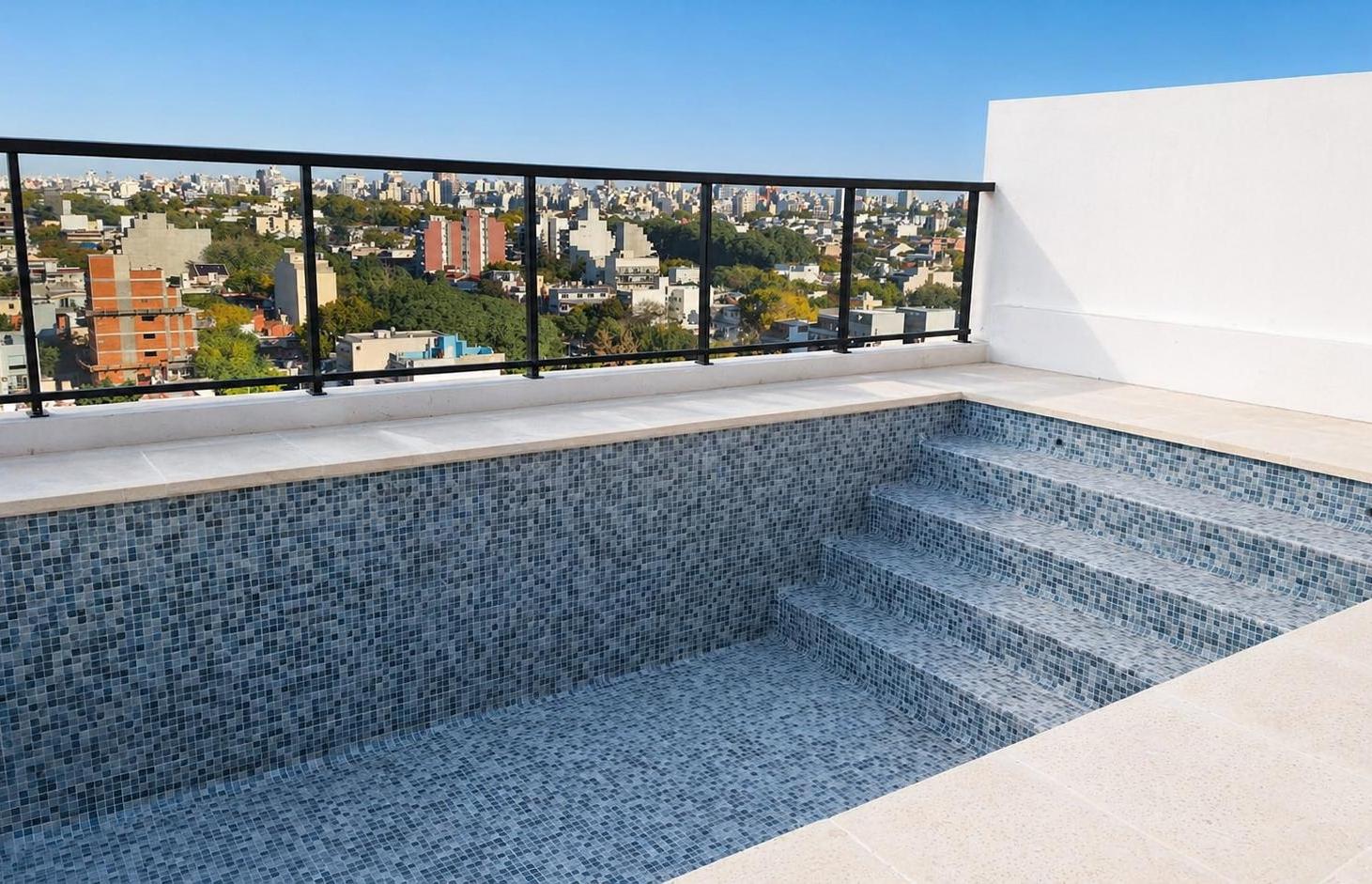 Foto de 2 Ambientes con vista abierta y balcon aterrazado - Piscina y solarium, imagen 5