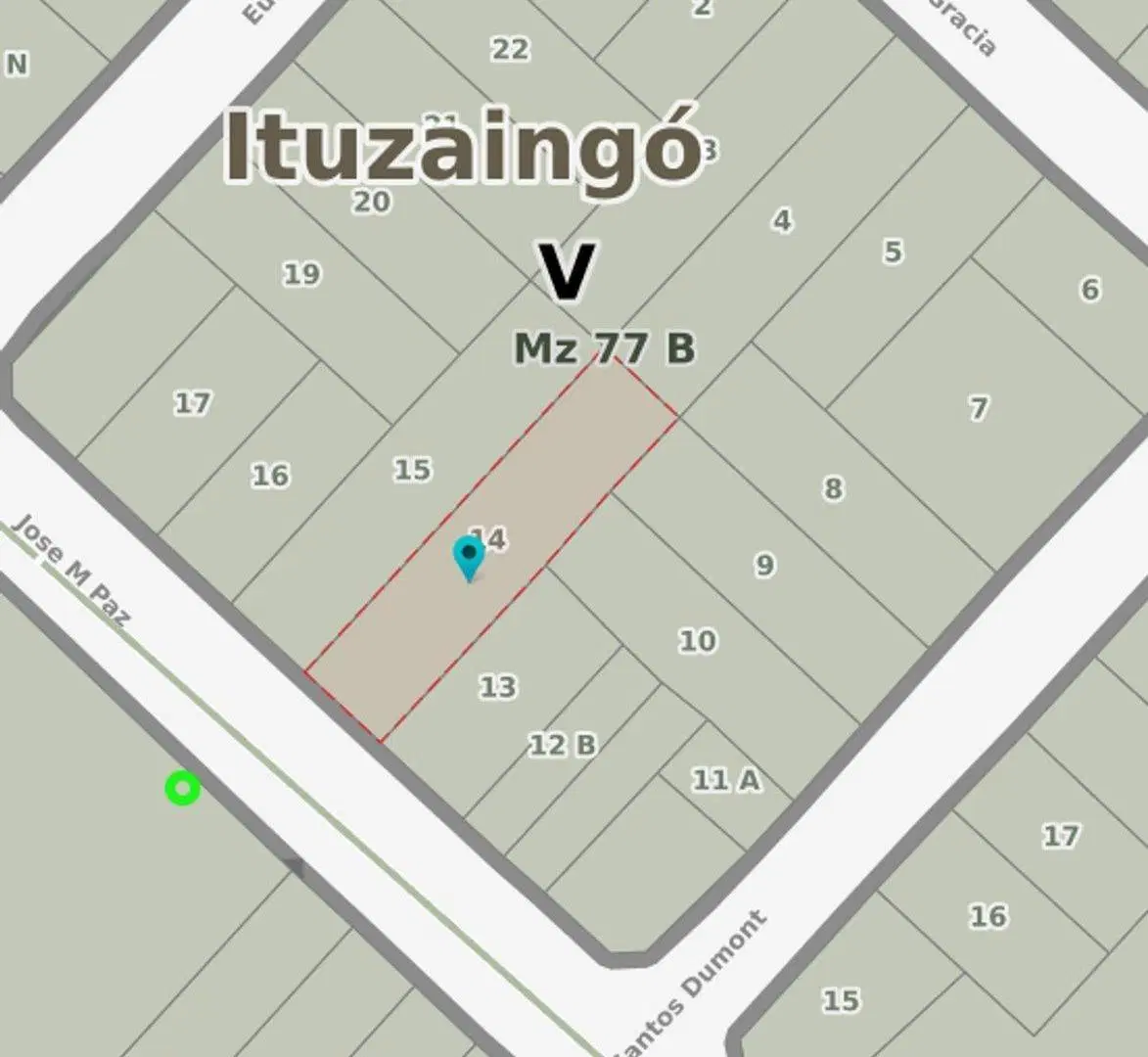 Venta lote terreno Ituzaingó 642 m2. OPORTUNIDAD 5