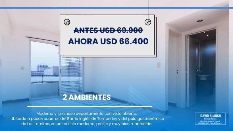 Foto de HERMOSO DEPARTAMENTO 2 AMBIENTES A LA VENTA CON VISTA ABIERTA, imagen 1