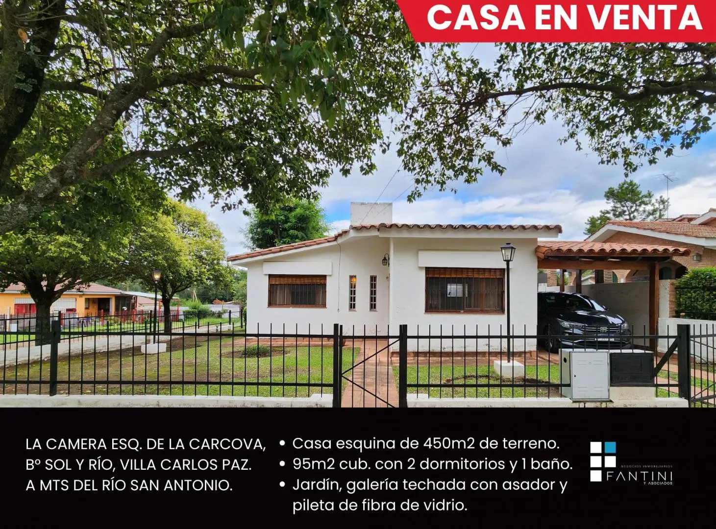 Venta Casa en Villa Carlos Paz. Amoblada. 2 dorm. Pileta. Cochera. Sol y Rio 3