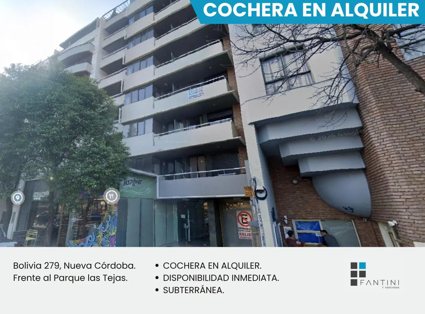 Alquiler COCHERA SUBTERRANEA Nueva Córdoba. UNC. Parque Las Tejas. Subterránea. Amplia. 3