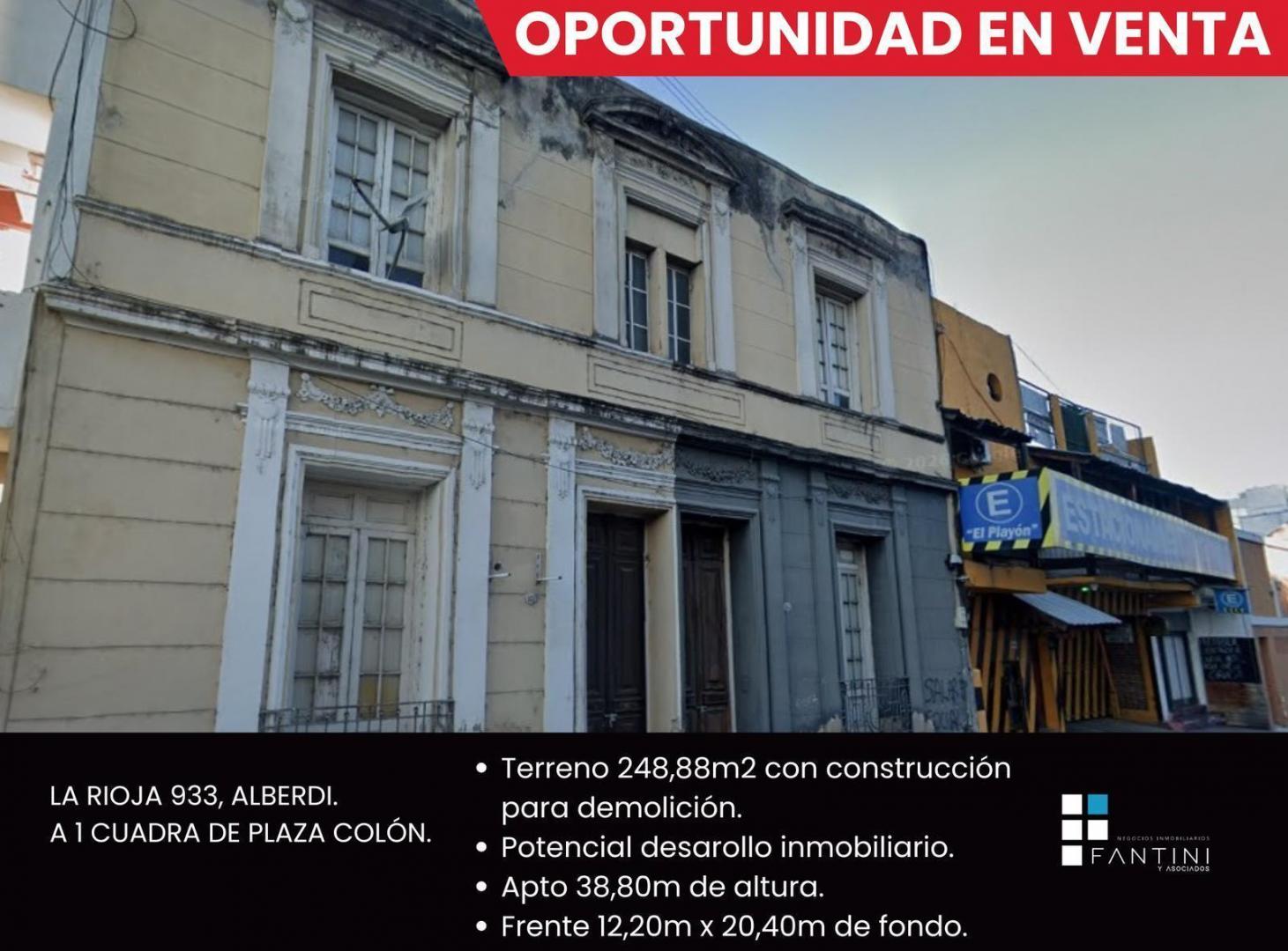 Foto de Venta Terreno con construcción a demoler. Alberdi. 248m2 de terreno. 1, imagen 3