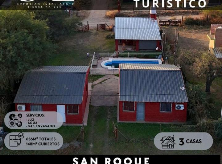 Venta Complejo Turístico De 3 Cabañas En 656 Mts² De Terreno Sobre Av. Principal De San Roque