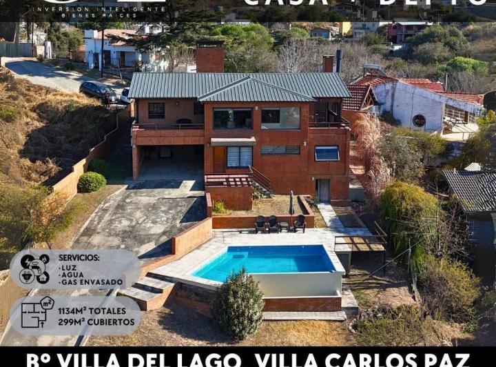 Venta Casa De Categoría Y Departamento Con Piscina En 1.134M² De Lote Cerca Del Cucú, Villa Del Lago