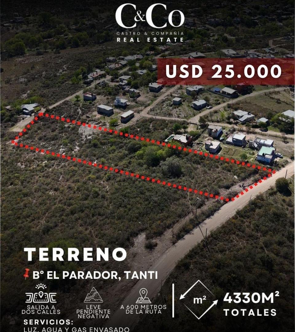 Venta Potencial Lote De 4330M2 En Barrio El Parador, Tanti