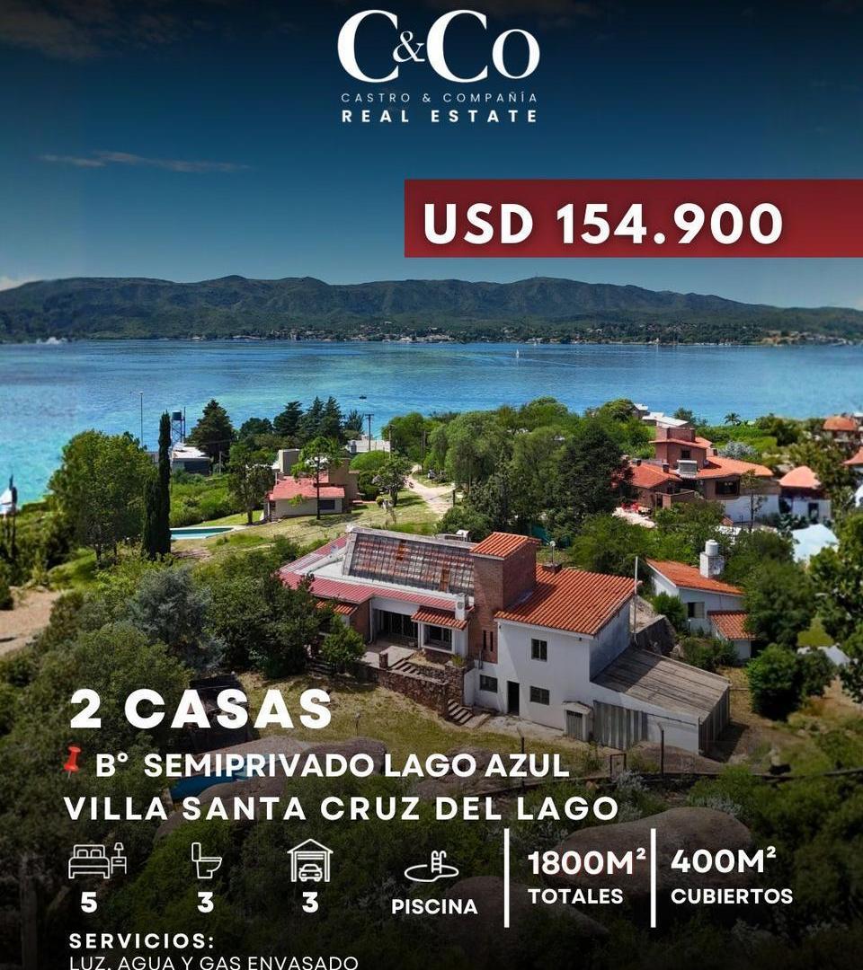 Venta Casa En Lago Azul (Barrio Semi Cerrado) | Vista A Las Sierras | Lote 1.800 M² Y Casa De Casero