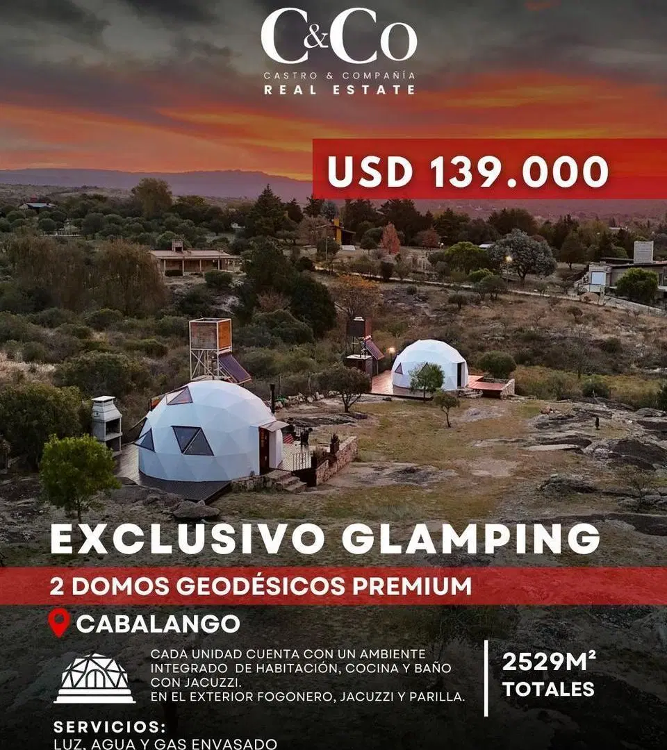 Exclusivo Glamping ( Domos ) Boutique En Venta – Cabalango, Córdoba 2