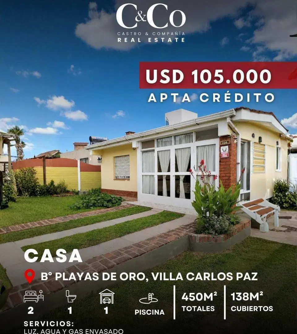 Casa En Venta De 2 Dormitorios y Pileta Apta Crédito En Playas De Oro - Villa Carlos Paz 3
