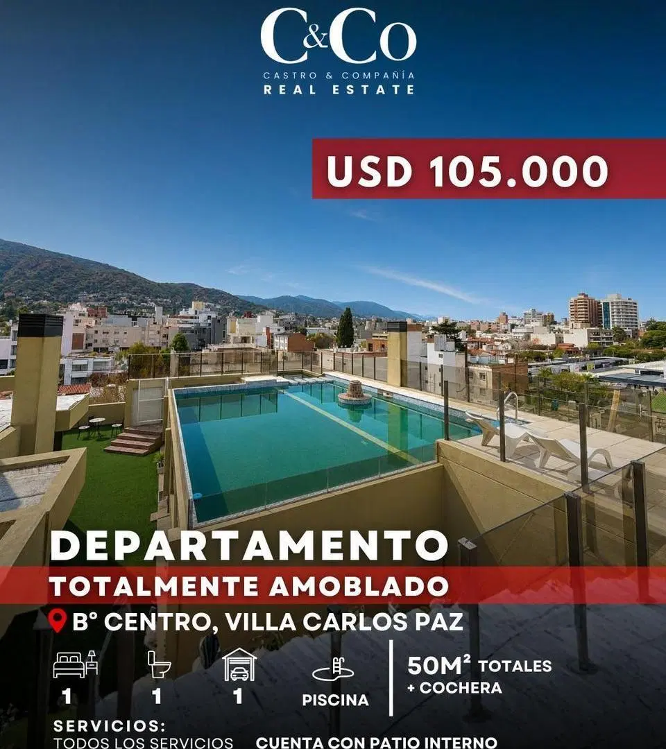 Venta Departamento De Categoría De 1 Dormitorio Y Cochera - Edificio El Pórtico En Carlos Paz Centro 2