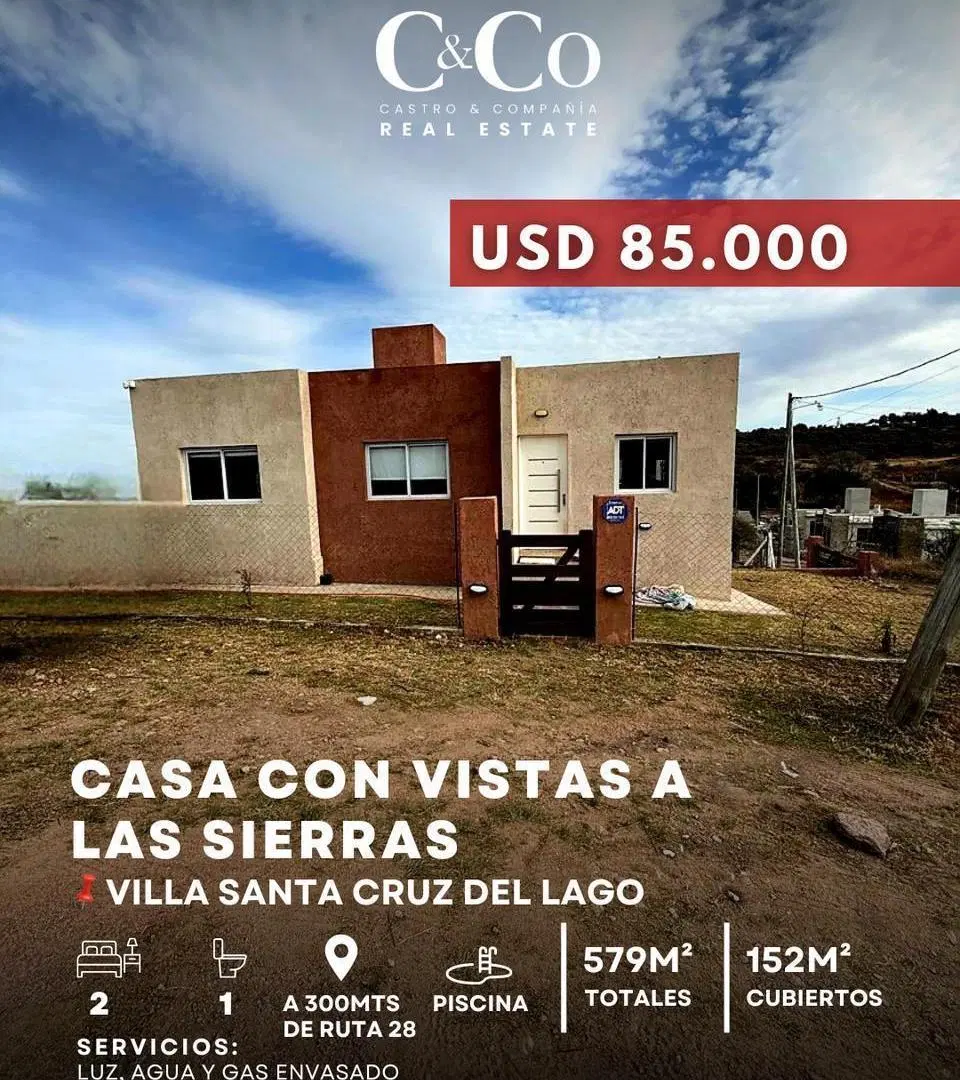 Venta Casa De 2 Dormitorios Y Piscina Con Vista A Las Sierras – Villa Santa Cruz Del Lago 3