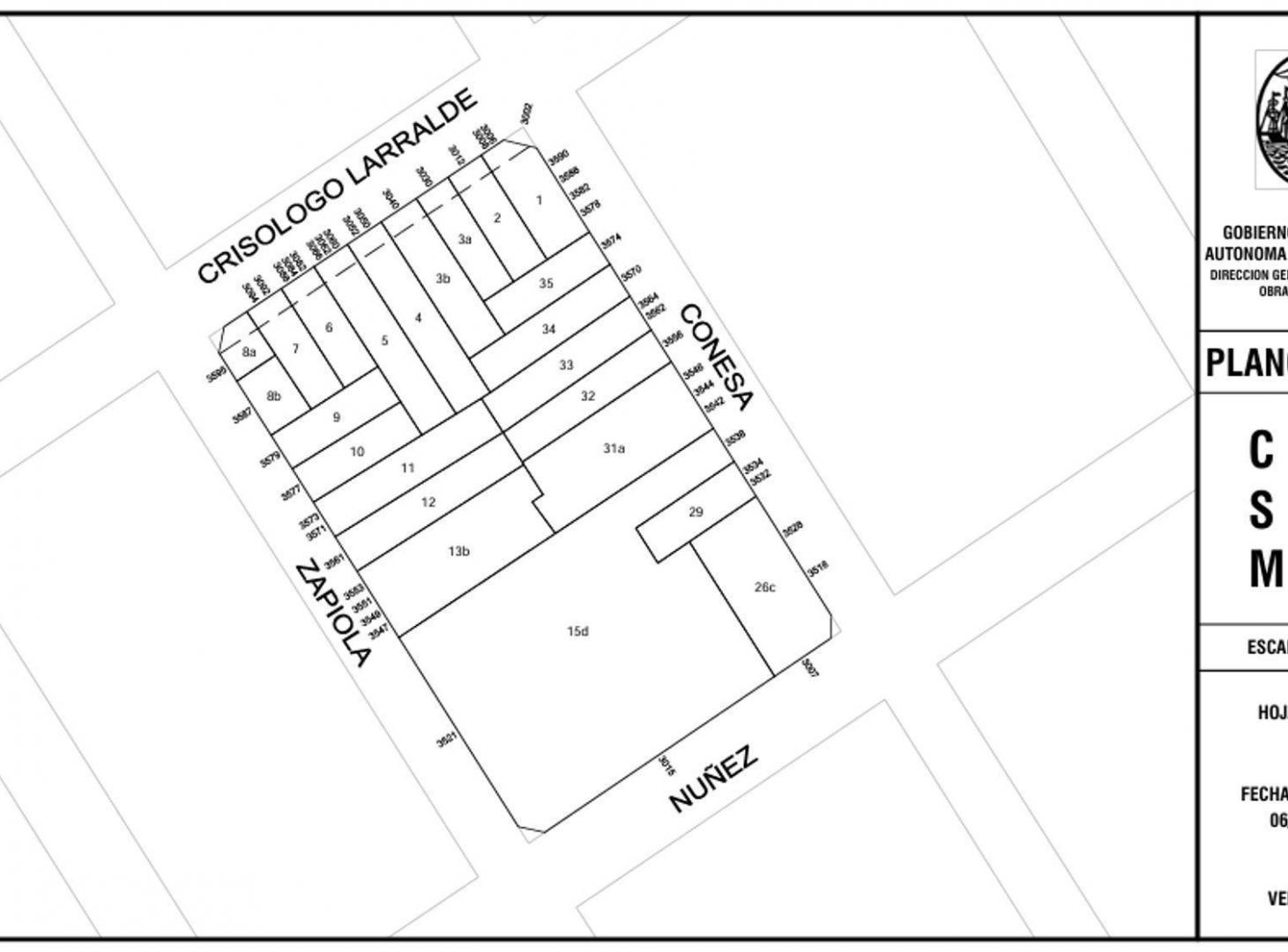 Foto de VENTA LOTE 225 MTS NUÑEZ IDEAL DESARROLLO, imagen 4