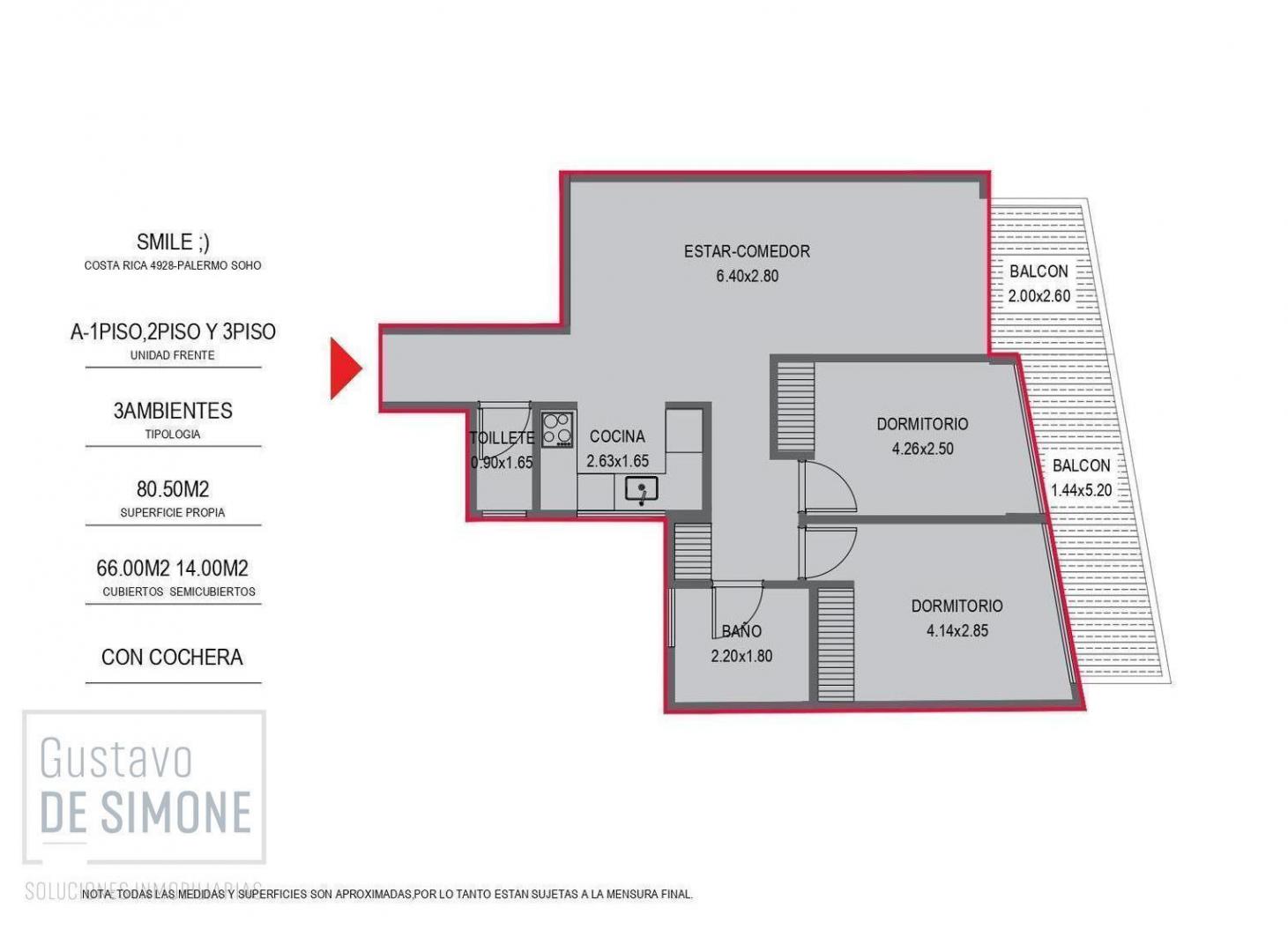 Foto de Venta de Departamento 3 Ambientes con cochera y baulera Financiado en, imagen 2