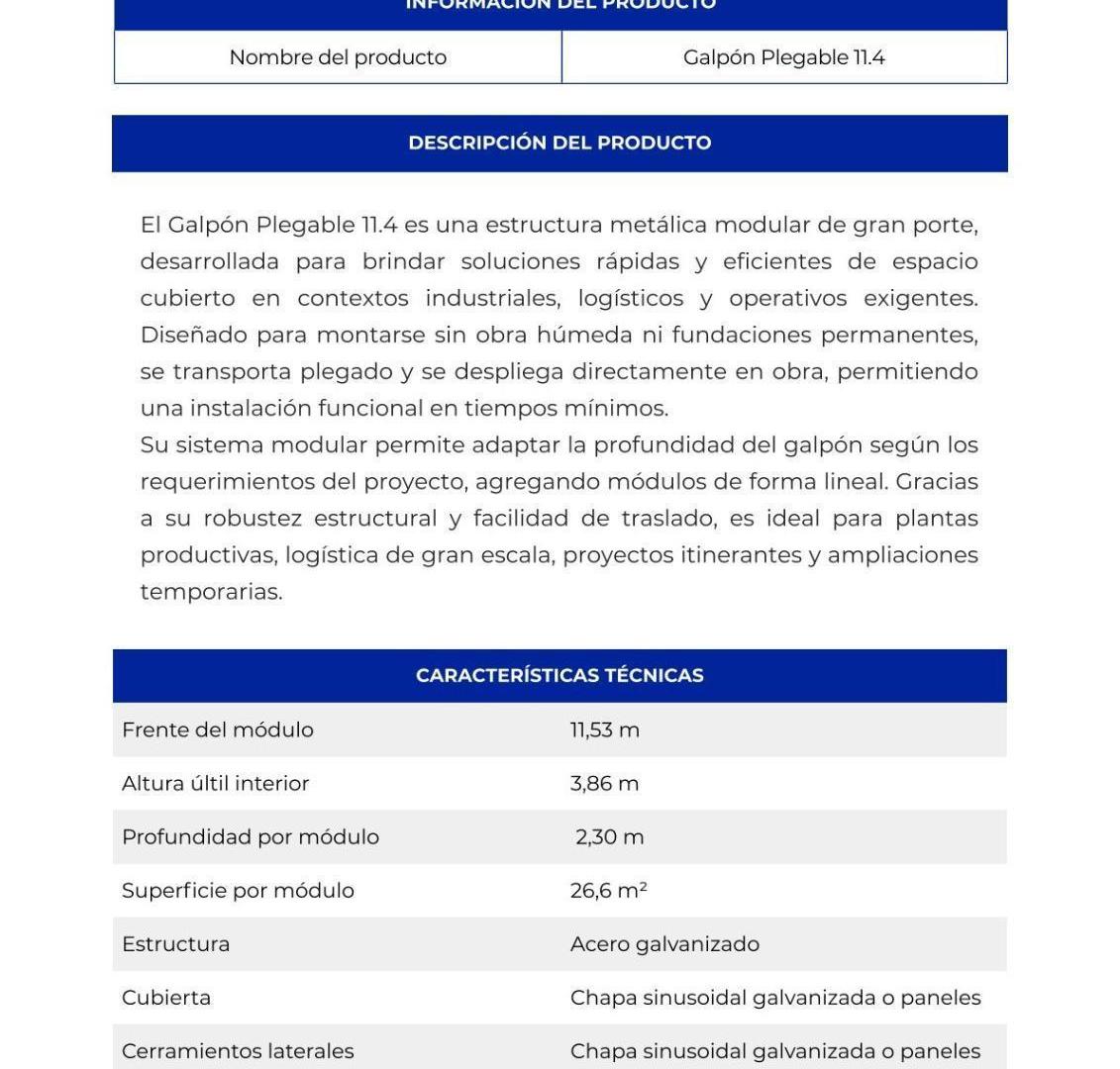 Foto de ALQUILER de GALPONES PLEGABLES DESMONTABLES MONTAJE en 24 HS, imagen 5