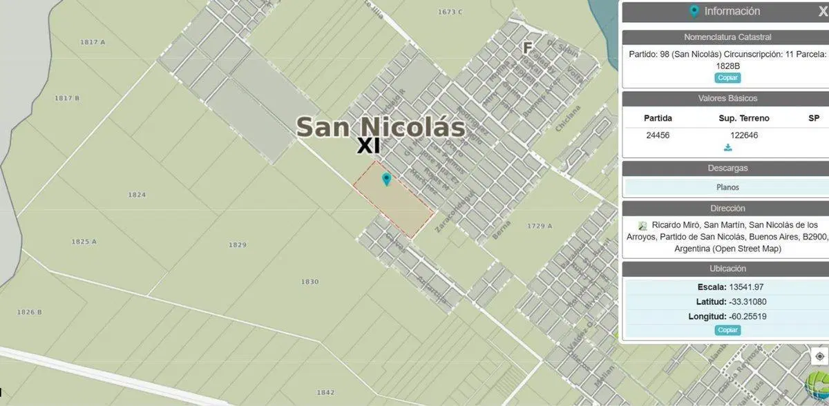 VENTA TERRENO 12,26 Ha EN SAN NICOLAS AVDA MORENO 5