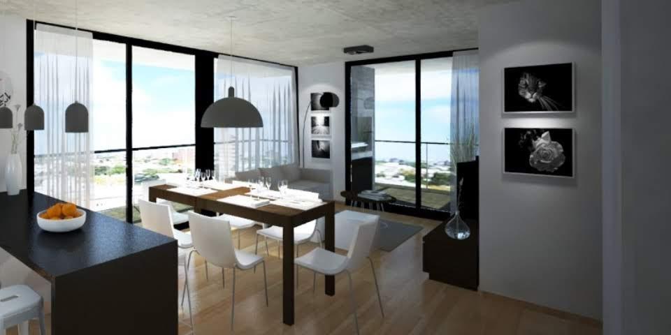 Departamento Tres Ambientes con doble balcon y terraza en Edificio en Pozo.