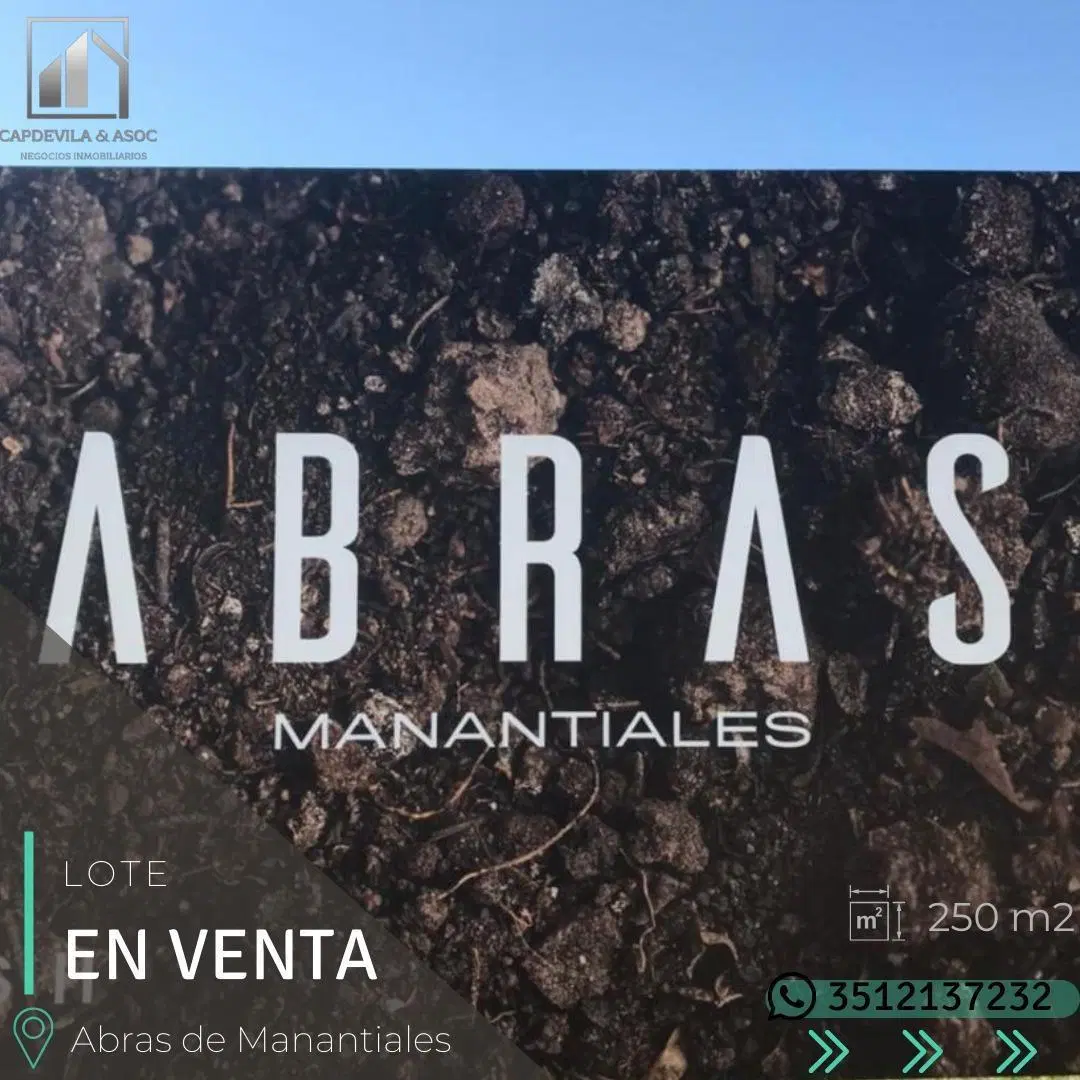 LOTE RESIDENCIAL - ABRAS DE MANANTIALES 1