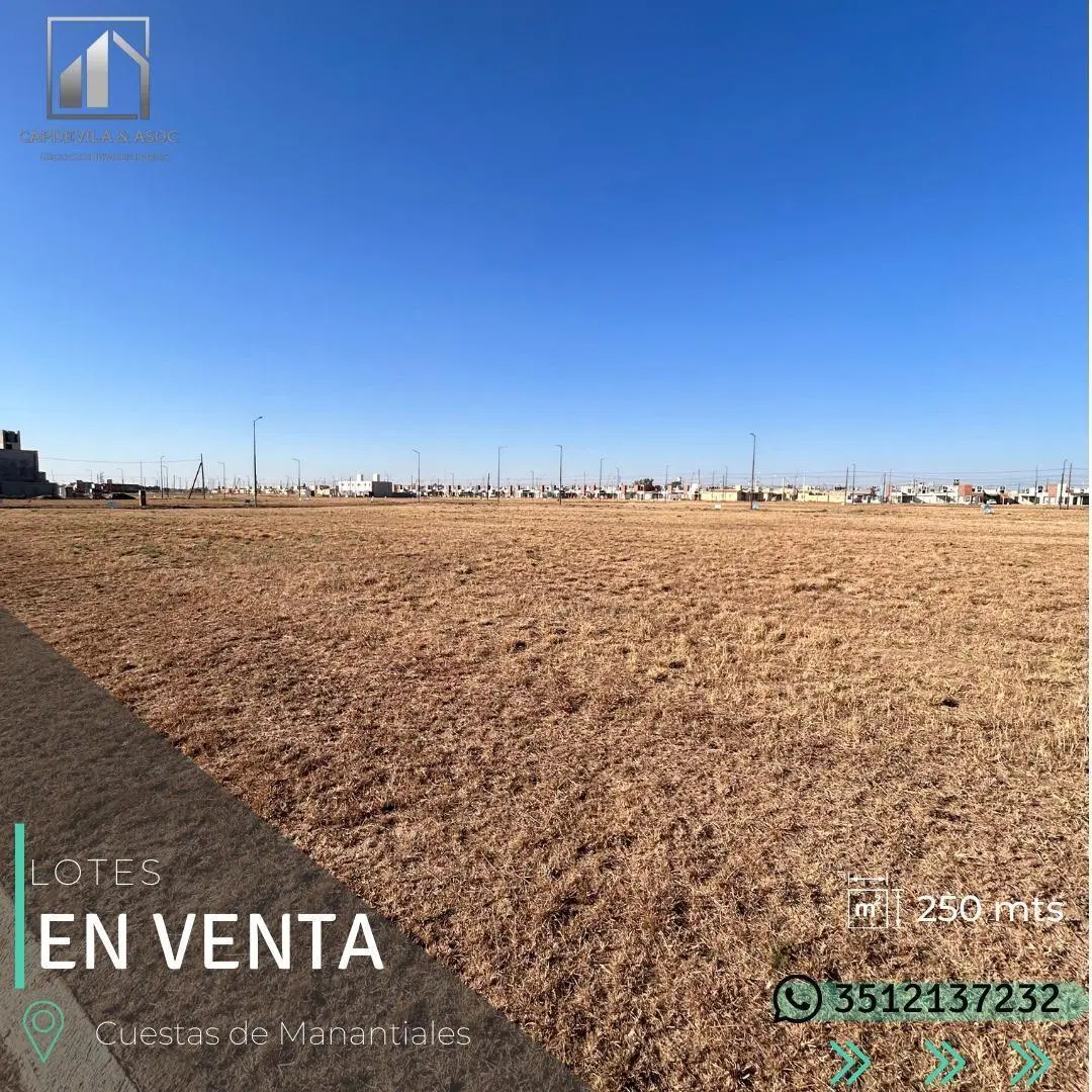 LOTE RESIDENCIAL - CUESTAS DE MANANTIALES 1