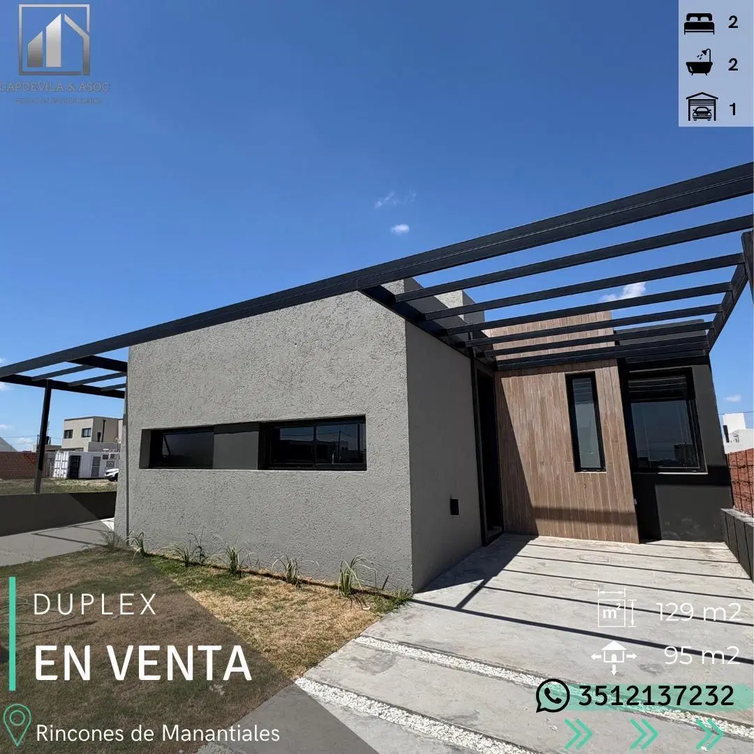 DUPLEX 2 DORMITORIOS - RINCONES DE MANANTIALES 1