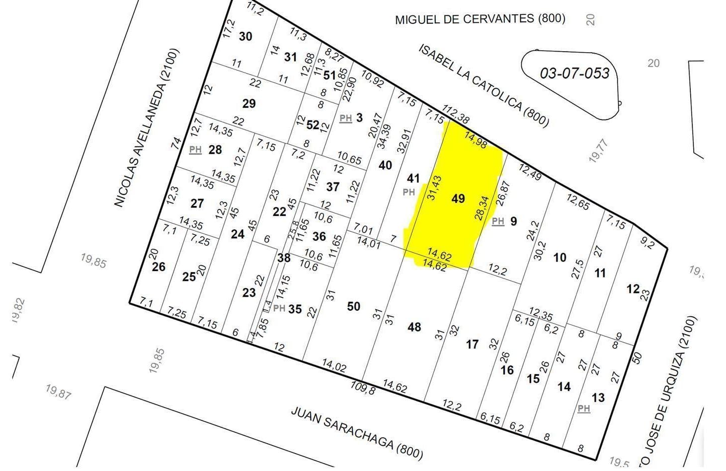 Lote en Alta Córdoba a pasos de la plaza sobre Isabel la Católica