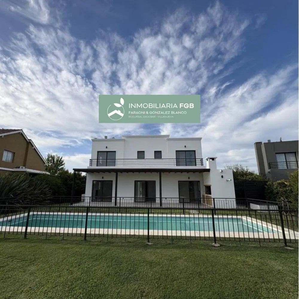 Casa en Alquiler en Barrio Puerto El Cantón | 3 dormitorios  + dep. de servicio | pileta | galeria | 4